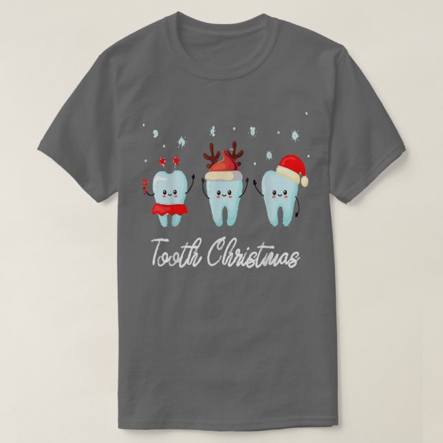 Tooth christmas Halloween Costume Dental Assistant T Shirt (Design framsida)