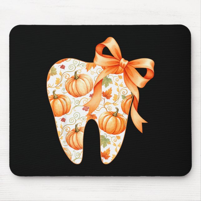Tooth Coquette Bow Dentist Thanksgiving Dental Ist Musmatta (Framsidan)