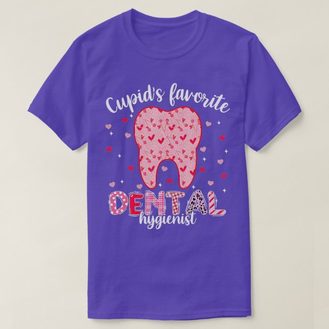 Tooth Cupids Favorite Dental Hygienist Lycklig Val T Shirt (Design framsida)