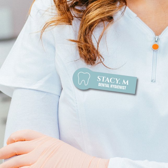 Tooth Dentist Assistant Hygienist Dental Office Namnbricka (Skapare uppladdad)