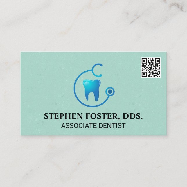 Tooth Doktor Logotyp | QR Visitkort (Framsida)