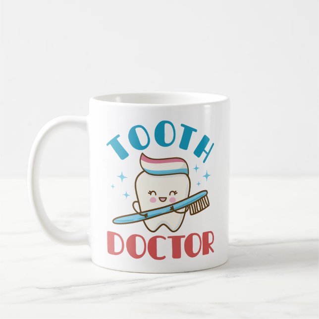 Tooth Doktor Pediatriska dentst Tandvård Kaffemugg (Vänster)