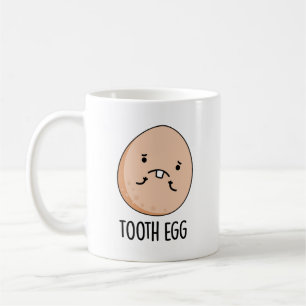Tooth Egg Funny Dental Toothache Pun Kaffemugg