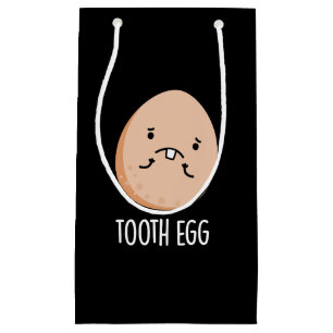 Tooth Egg Funny Dental Toothache Pun Mörk BG