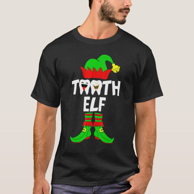 Tooth Elf Dentist Dental Clinic Teeth Elf Christm T Shirt (Framsida)