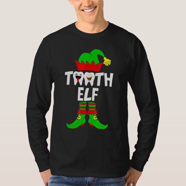 Tooth Elf Dentist Dental Clinic Teeth Elf Christm T Shirt (Framsida)