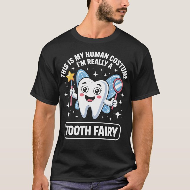 Tooth Fairy Cute Costume Funny Teeth T Shirt (Framsida)