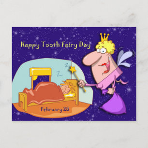 Tooth Fairy Day 28 februari Vykort