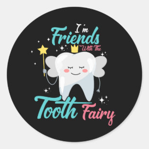 Tooth Fairy Dentist Dental Assistant Hyg Runt Klistermärke