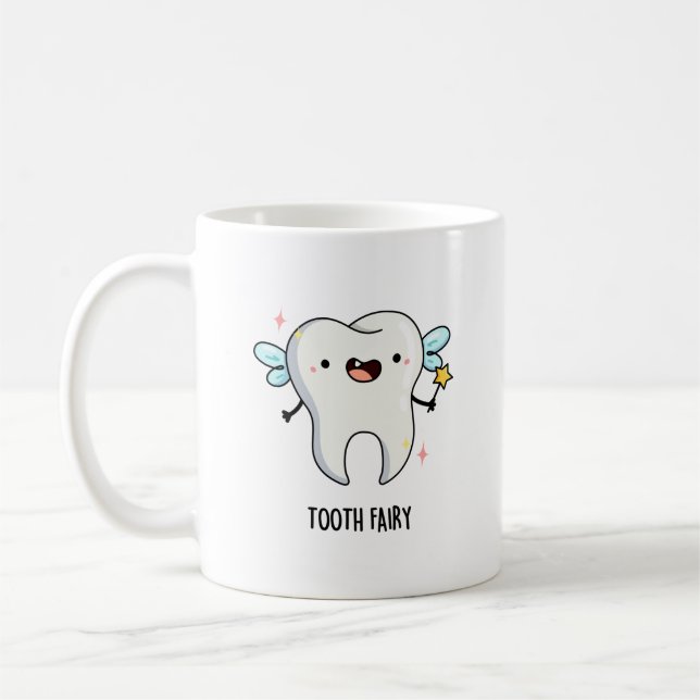 Tooth Fairy Funny Tooth Pun Kaffemugg (Vänster)