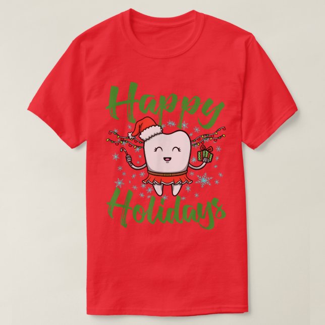Tooth Fairy Glad helg design for dentist Dent T Shirt (Design framsida)