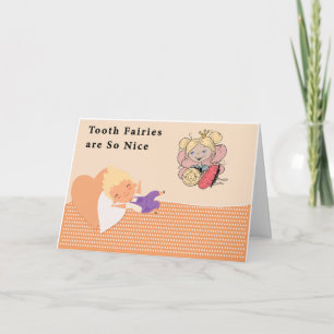 Tooth Fairy Lämnar pengar för Young Boy Kort