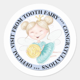 Tooth Fairy Princess DIY text boys officiell Runt Klistermärke