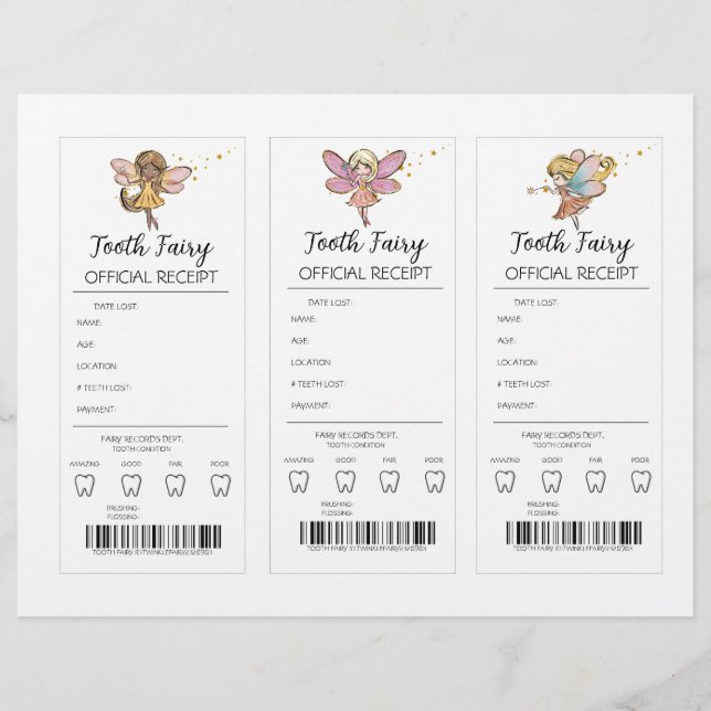 Tooth Fairy Receipt (Framsida)