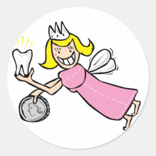Tooth Fairy Runt Klistermärke