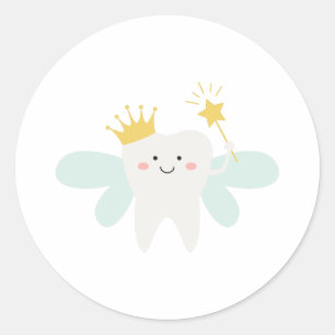 Tooth Fairy Runt Klistermärke
