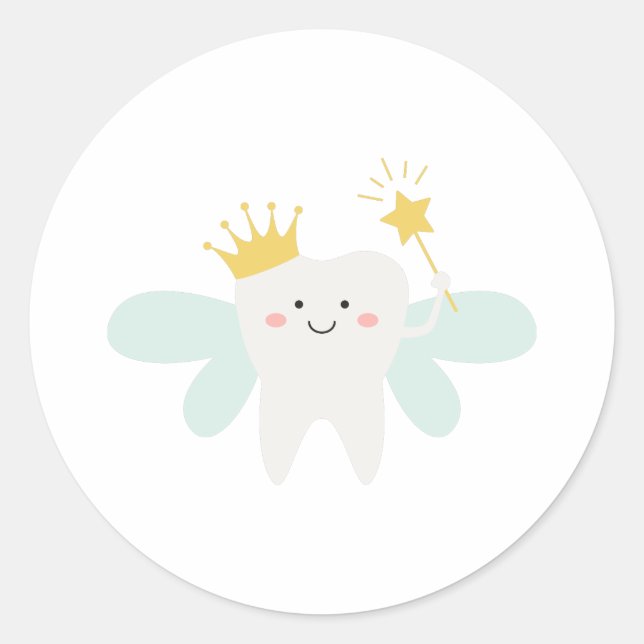 Tooth Fairy Runt Klistermärke (Framsida)