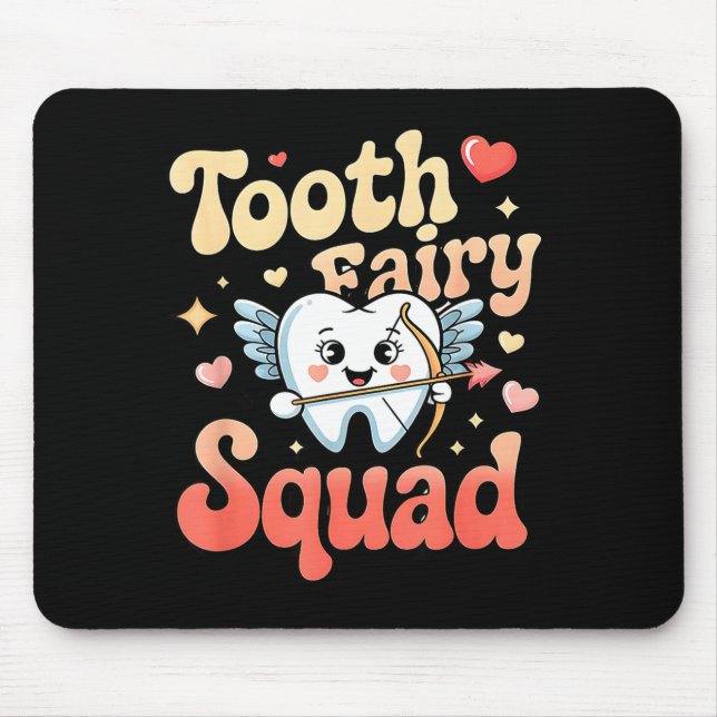 Tooth Fairy Squad Cute Cud Tooth Retro Dental Humo Musmatta (Framsidan)