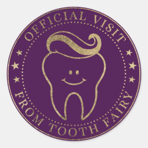 Tooth Fairy Sticker Runt Klistermärke