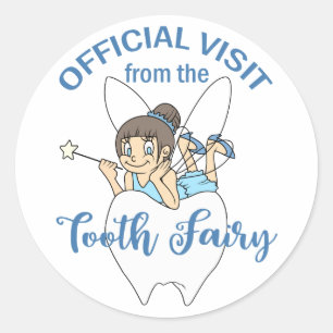 Tooth Fairy Visit Runt Klistermärke