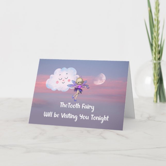 Tooth Fairy Visiting Young Child Kort (Framsida)