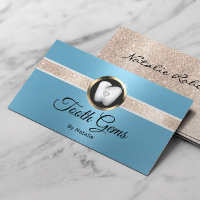 Tooth Gems Modern Blue Dental Beauty Salon