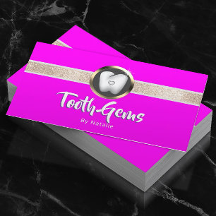 Tooth Gems Teeth Whitening Dental Crystal Salon Visitkort