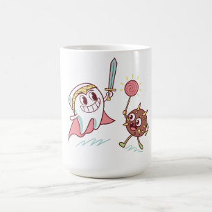 Tooth Hero vs Bacteria Monster Roligt Dental Teckn Kaffemugg