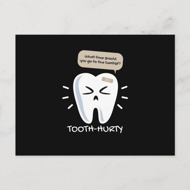 Tooth Hurty Dentist Dentist Vykort (Framsida)