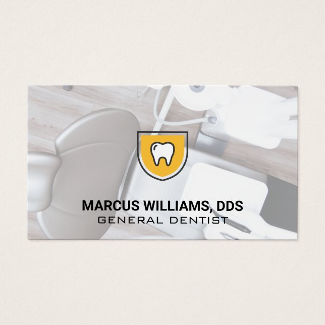 Tooth Shield | Dentistkontor Visitkort (Framsidan)