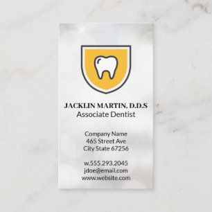 Tooth Shield Tandläkares Logotyp Visitkort