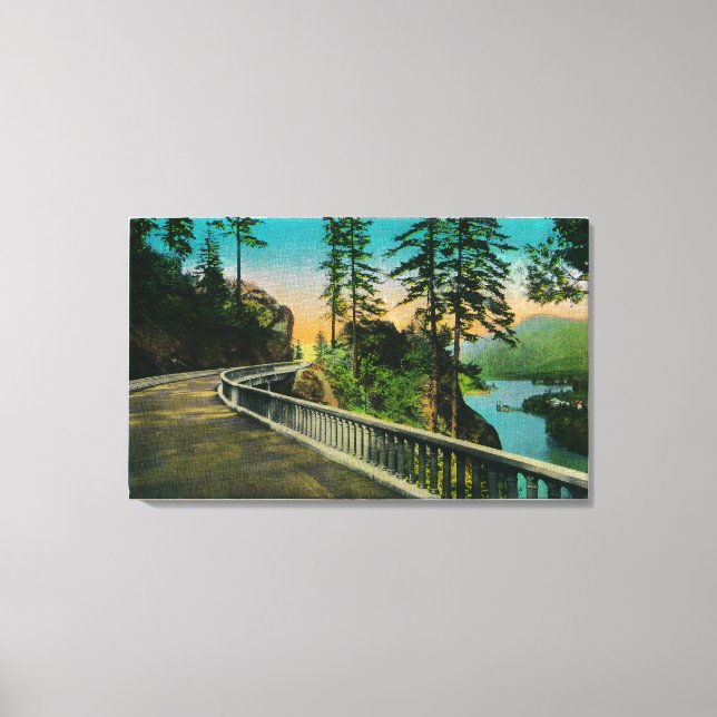 Tooth Sten på Columbia RiverColumbia River, OR Canvastryck (Framsida)