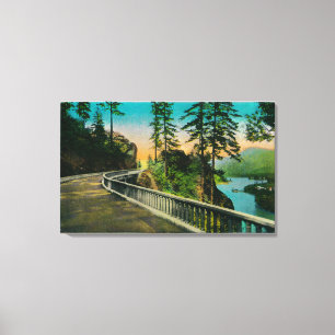 Tooth Sten på Columbia RiverColumbia River, OR Canvastryck