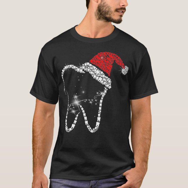 Toothmas God jul th in Santa Hat Dental as T Shirt (Framsida)