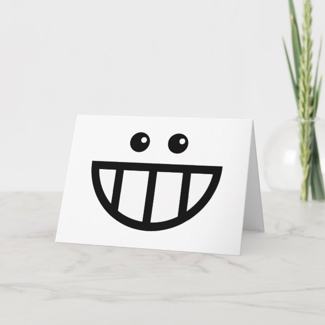Toothy Ansikte Tack Kort (Framsida)