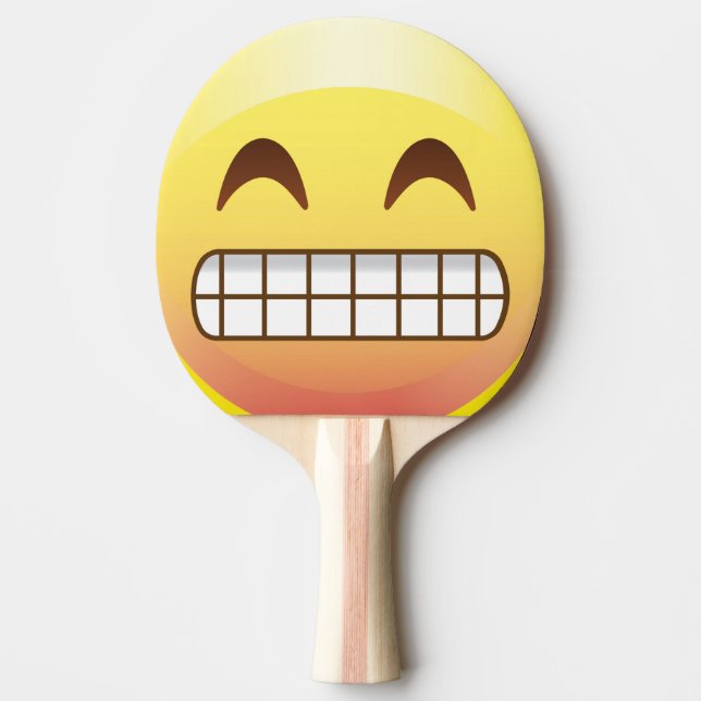 Toothy flint pika Emoji leendeansikte paddlar Pingisracket (Framsidan)