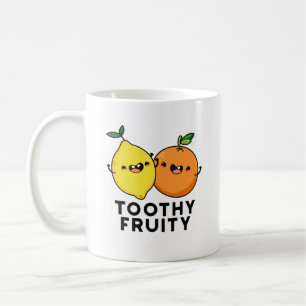Toothy Fruktig Funny Fruit Pun Kaffemugg