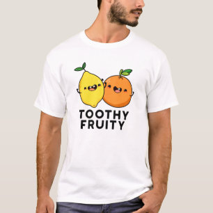 Toothy Fruktig Funny Fruit Pun T Shirt