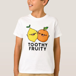 Toothy Fruktig Funny Fruit Pun T Shirt