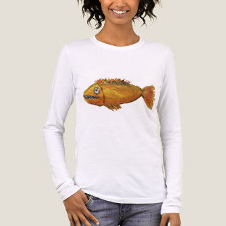 Toothy orange fish shirt t