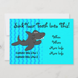 Toothy Shark Inbjudningar