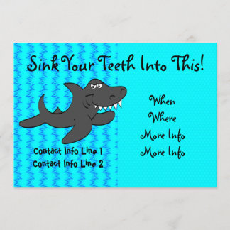 Toothy Shark Inbjudningar