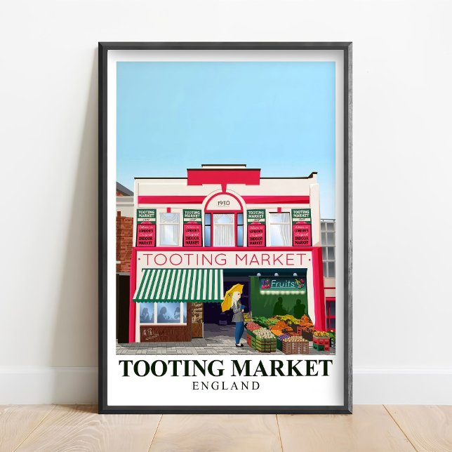 Tooting Print -Tooting Market Konst -Tooting Londo Poster (Skapare uppladdad)