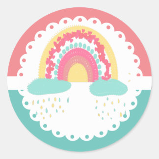 Tootsie Fruktig Rainbow Sticker Runt Klistermärke