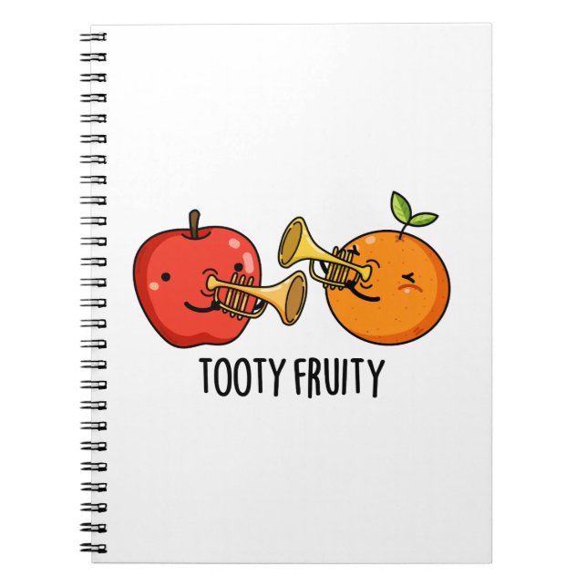 Tooty Fruity Roligt Frukt Musiker Ordlek Anteckningsbok (Framsidan)