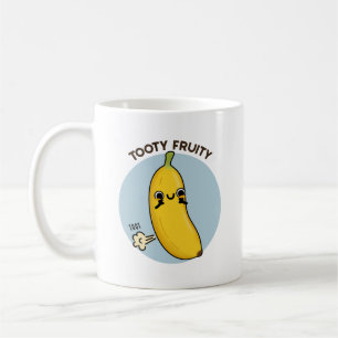 Tooty Fruktig Funny Banana Fruit Pun Kaffemugg