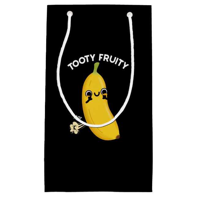 Tooty Fruktig Funny Banana Fruit Pun Mörk BG (Framsidan)