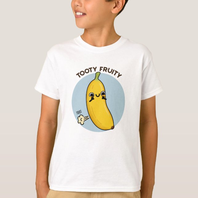 Tooty Fruktig Funny Banana Fruit Pun T Shirt (Framsida)