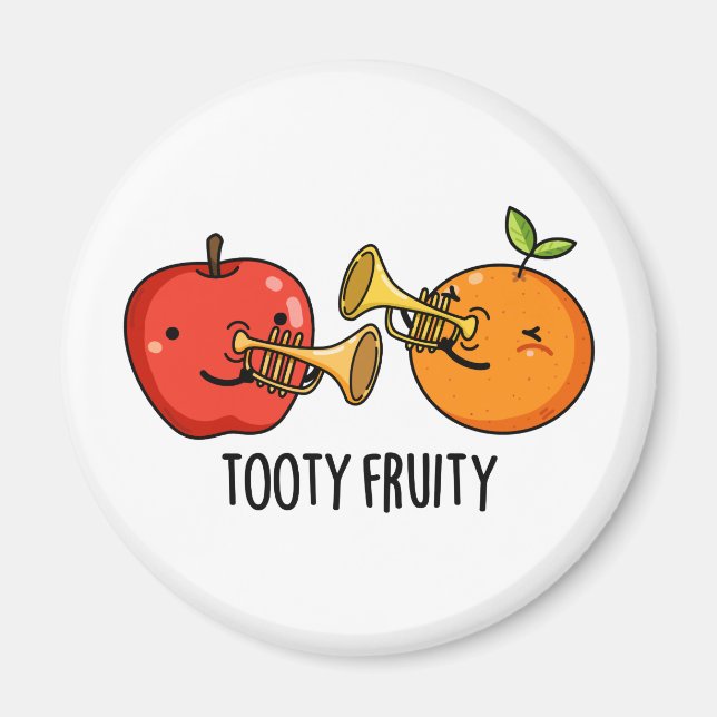 Tooty Fruktig Funny Fruit Musician Pun Magnet (Framsidan)