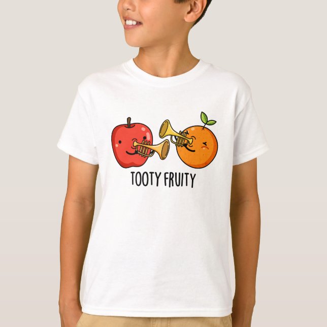 Tooty Fruktig Funny Fruit Musician Pun T Shirt (Framsida)